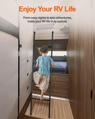 RV Bunk Ladder 55 Inch, Heavy Duty Bunk Bed Ladder with 4 Hook, Wide Foot Ste…