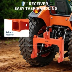 3000 LBS Steel 3 Point Quick Hitch W/ 2″ Receiver Hitch For Category 1 Tractors