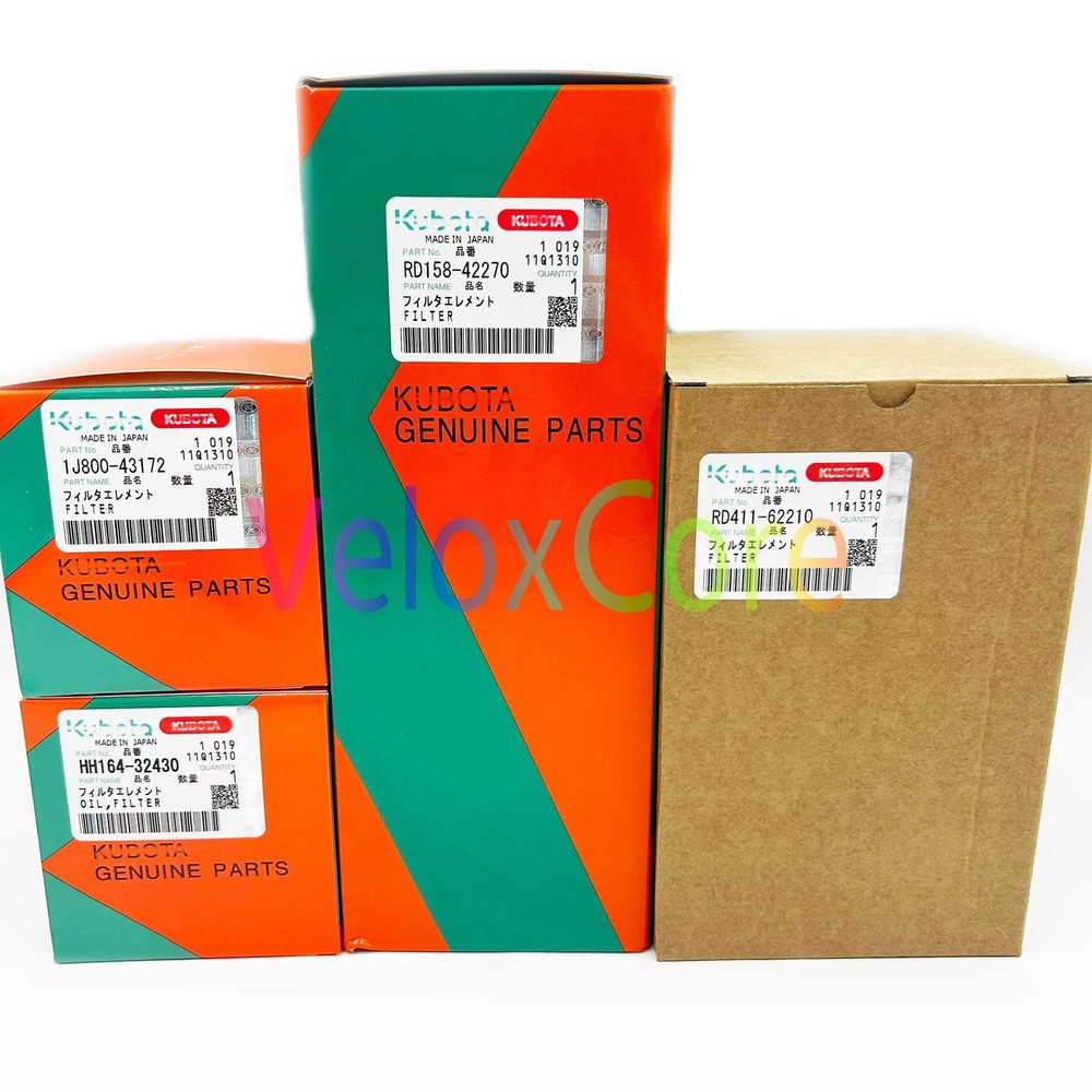 Maintenance Filter Kit RD411-62210 HH164-32430 For Kubota KX040-4 Mini Excavator