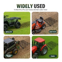 4 X 4FT Drag Harrow Tines For ATV UTVs Leveling Grading Lawn Tractors Heavy Duty