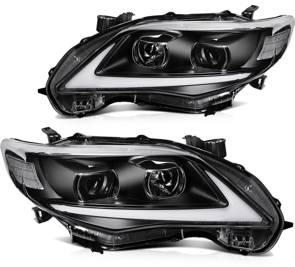Toyota Corolla 2011-2013 Headlight Assembly Pair LED Turn Signal DRL Projector