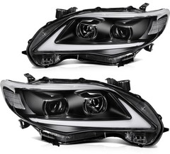 Toyota Corolla 2011-2013 Headlight Assembly Pair LED Turn Signal DRL Projector