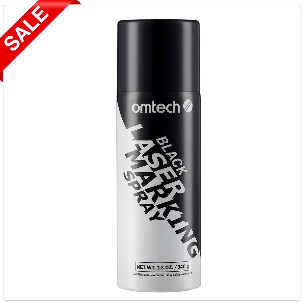 OMTech™️ Laser Inks – Black Metal Laser Spray Can 13oz Metal Laser Marking Spray