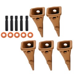 Bucket Teeth for CAT J200 Series 1U-3202 8E6208 8E6209 5PCS Steel w/ Pins