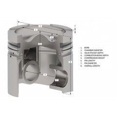 419-0379 PISTON BODY, PIN & CLIPS STD Suitable For Caterpillar Shipping from Tex