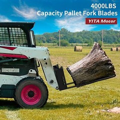 2 Packs 48″ Pallet Fork Blades Forklift Blades for Skid Tractors Loaders 4000lbs