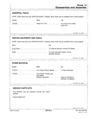 John Deere 2BV, 5E, 2LS, 110G,210G,240G,260G, Trimmer 113 Clipper Service Manual