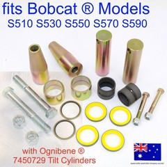 fits Bobcat Bobtach Pivot Pin Bush Bucket End Kit 7135590 46895002 46895003 S530