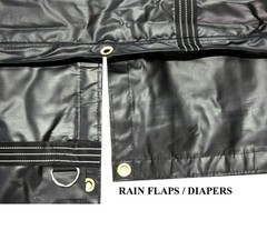 2 Pack Black Superlight 14oz Flatbed Trailer Lumber Tarp 24×27 (8′ Drop)