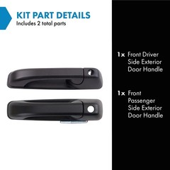 TRQ Left and Right Exterior Door Handle Set Drivers Side Compatible with 2009…