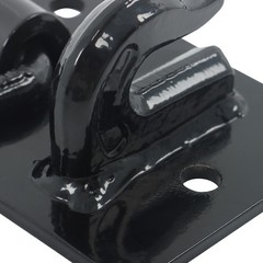 2 Pack Tractor Bucket Hooks with Tie down Ring, Grade 70 Forged Steel Black