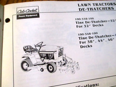 1988 Cub Cadet Riders Lawn & Garden Tractors Attachment Guide 1572 1204 882 1720