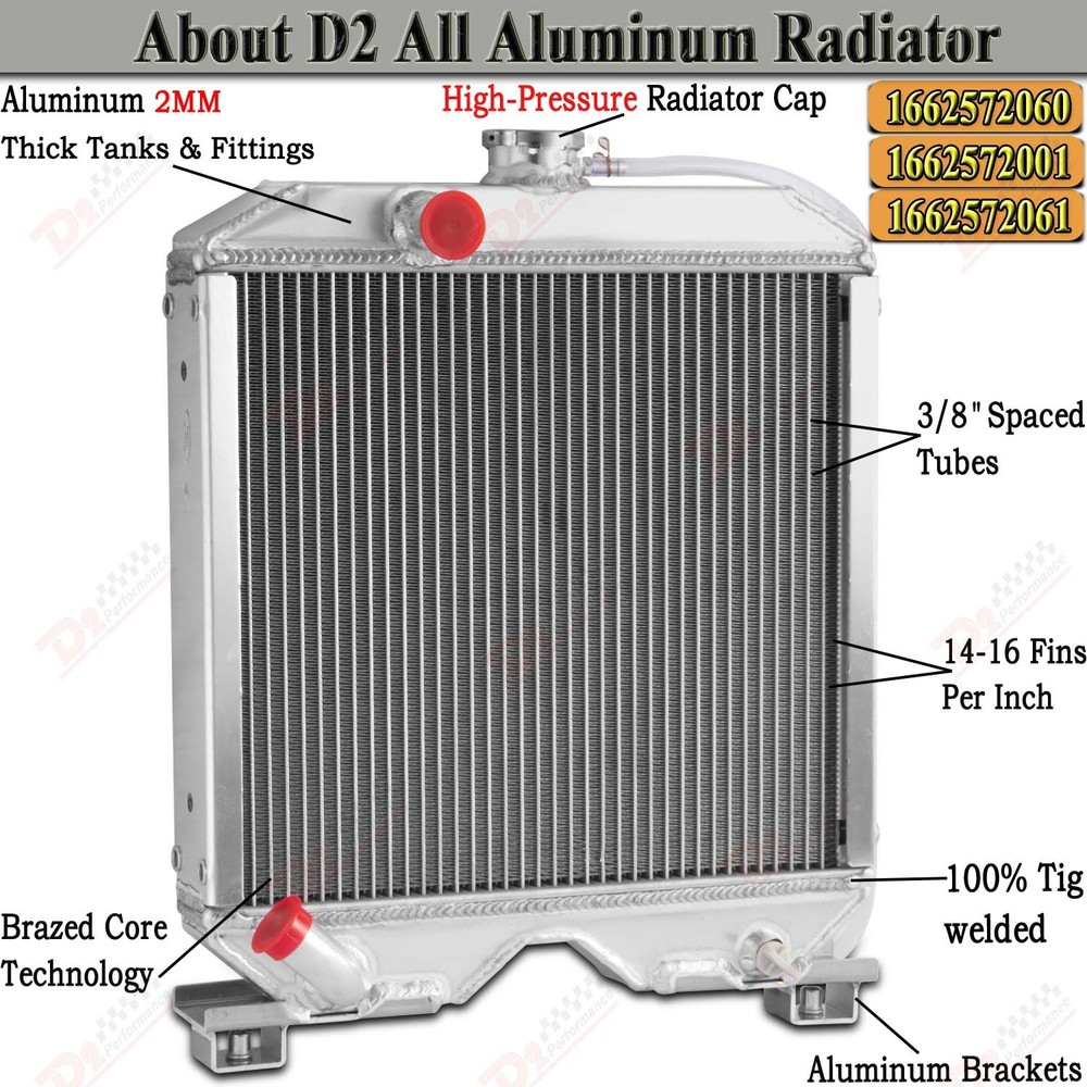 1662572001 2 Row Radiator For Kubota Power Unit Model A-41 1662572061,1662572060