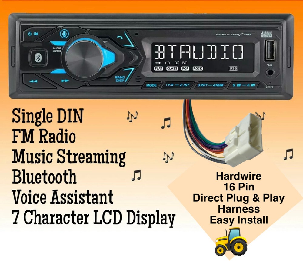 Plug & Play KIOTI Tractor Bluetooth Radio AM FM NX RX DK CK Series CAB