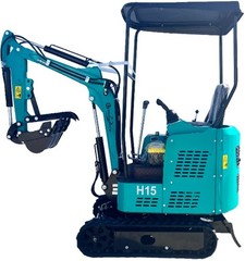 PILOT SYSTEM H15R AGT 1 Ton Mini Excavator Digger with 13.5HP RATO R420D Engine