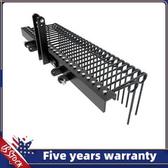 72 Inch Pine Straw Needle Rake 3 Point Landscape Rake Powder Coated Cat 0 Cat 1