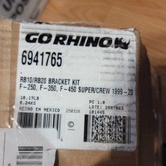 Go Rhino Bracket Kit RB10 RB20 F-250 F-350 F-450 SuperCrew 1999-20 6941765