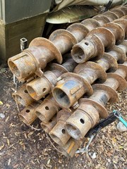 Hollow Stem Augers. 5ft, 3.25” ID