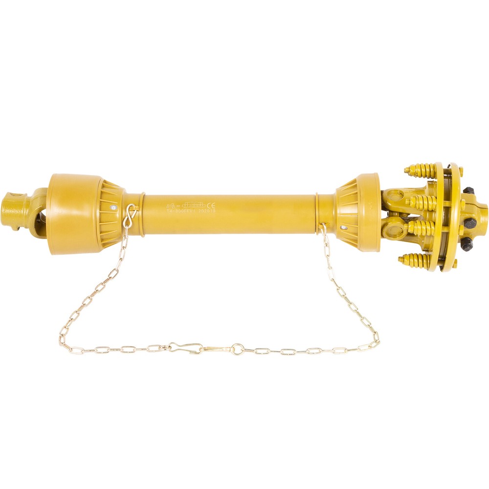 VEVOR PTO Shaft PTO Drive Shaft 1-3/8″x6 Spline w/Slip Clutch Yellow T4 31.5-41″