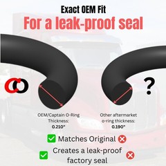 572.1014.1, 57210141 Gasket Seal O-Rings for Peterbilt Diesel Fuel Caps (3 Pack)