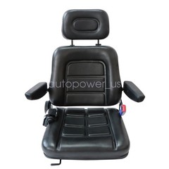 Universal Forklift Tractor Excavator Seat With Headrest & Safety Belt & Armrest