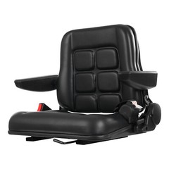 Adjustable Forklift Tractor Lawn Mower Seat with Armrests 35°–180° Backrest