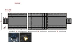 Trucking Flatbed Vinyl Tarp Heavy Duty 18oz 3 Piece Lumber Tarp (4′ Drop)