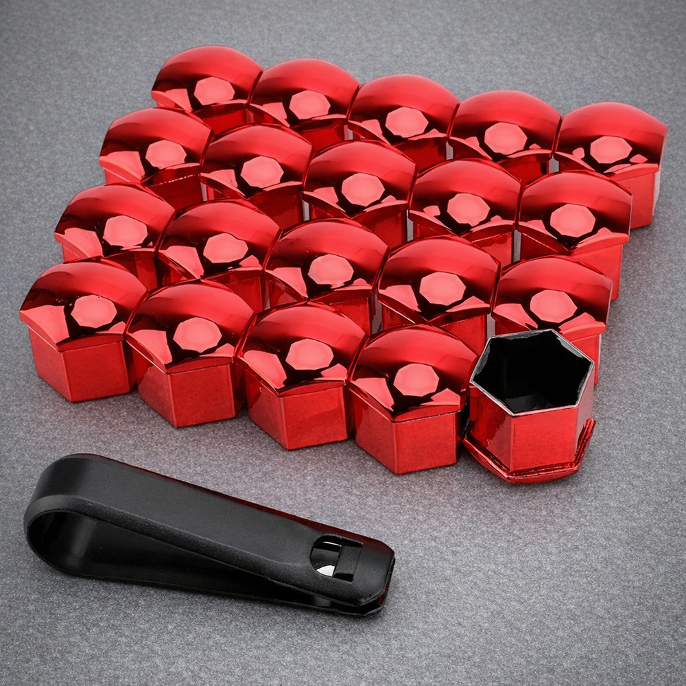 20Pcs Car Wheel Lug Nut 17/19/21mm Bolt Cover Protect Hub Screw Cap