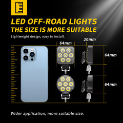 2PC 120W LED Flood Work Lights Fit Caterpillar Construction Equipment Work Lamps