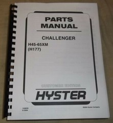 HYSTER CHALLENGER H45XM H50XM H55XM H60XM H65XM (H177) FORKLIFT PARTS MANUAL