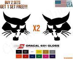 BOBCAT Logo Vinyl decal 2 PACK Skid Steers Excavators Implements Made In USA