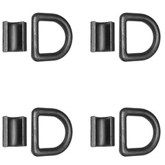 Set Of 4 1/2″ Bolt-On D-Ring (Black) Fits Universal Products Campers Rvs Tow-T