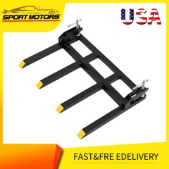 2500LBS 42″ Clamp on Heavy Debris Fork for Tractor Skid Steer Buckets Steel