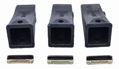 3PCS Long Bucket Teeth with Roll Pins X156L TX156 23FP