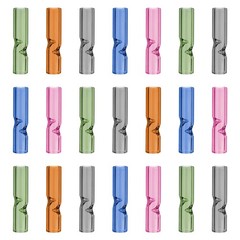 100 Pack Reusable Glass Rolling Tips, 8mm Round Filter Fits in 100