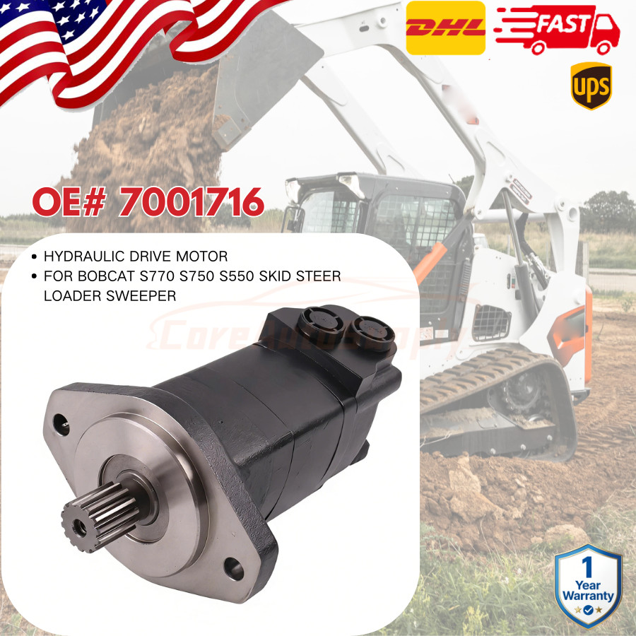 HYDRAULIC DRIVE MOTOR 7001716 FOR BOBCAT S770 S750 S550 SKID STEER LOADER SWEEPE