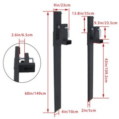 New 4000lbs 60″ Clamp on Pallet Forks for SkidSteer Loader Bucket Tractor Fork