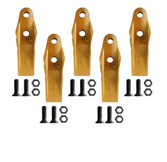 5 New Bucket Uni-Teeth with Hardware 1324720 Fits Caterpillar Skid Steers