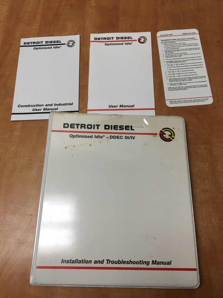 Detroit Diesel DDEC III/IV Optimized Idle Installation & Troubleshooting Manual