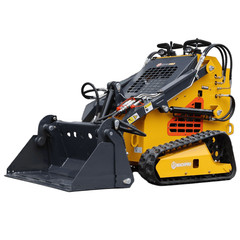Mini Skid Steer Loader 24HP 3-Pumps Engine Tracked w/ Grapple Attachments Stock