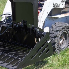 Titan Attachments 72″ Skeleton Rock Grapple Rake Quick Tach Bucket Loader