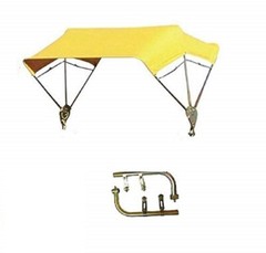 Yellow Complete 3 Bow 48″ Tractor Umbrella Buggy Top w/ fender Mounts JBT3