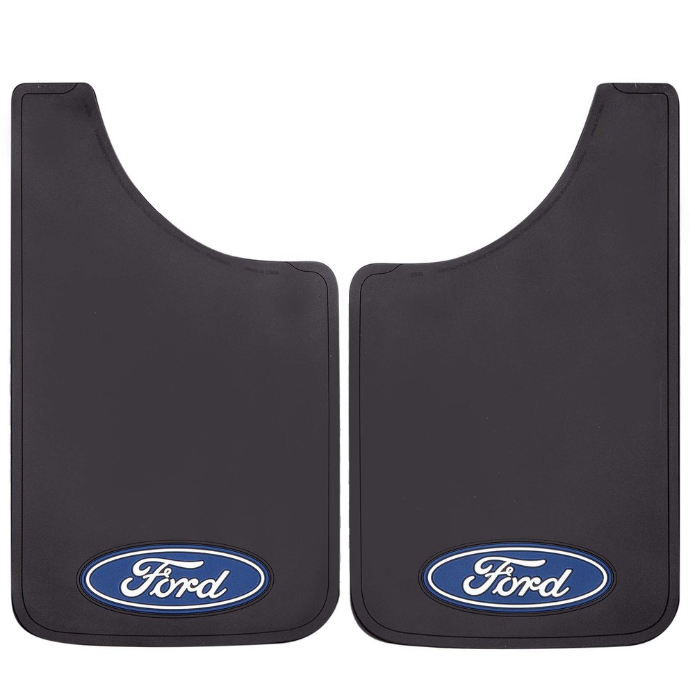Plasticolor 000539R01 Ford Oval Logo Easy Fit Mud Guard 11″x19″ – Set of 2 , Bla