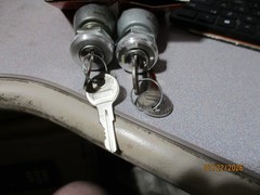 2) NEW OLD STOCK STANDARD ON/OFF KEY SWITCHS #US64 NOS, OPEN BOX, SCREW MISSSING