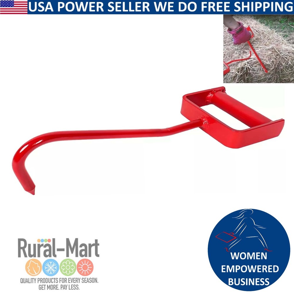17′ Red Hay Hook 47010600 – Perfect for Hay Feeders, Fonts, and Troughs on Farms