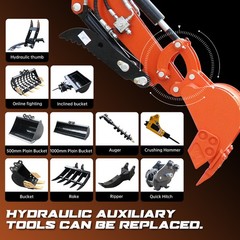 FREE SHIP 1Ton Mini Excavator B&S 13.5HP Crawler Hydraulic Digger