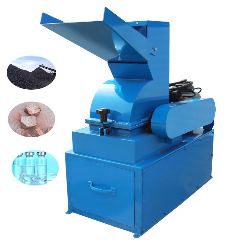Hammer Glass Crusher Stone Breaker Crushing Machine 220V with 8&10&15mm Screen