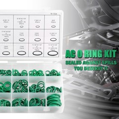 270PCS AC O Ring Kit 18 Sizes Oil Resistant Rubber Sealing Assortment with Box