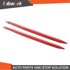 Labwork 2Pcs Hay Bale Spear 49″ 4500lbs Capacity Spike Fork For Tractors Loaders