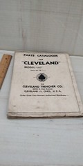 Cleveland Trencher Co Models 190 Parts Book Catalogue Service Manual 1954